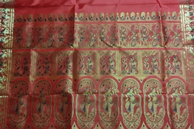 baluchari swarnachari sari indian handloom pure silk sarres certified