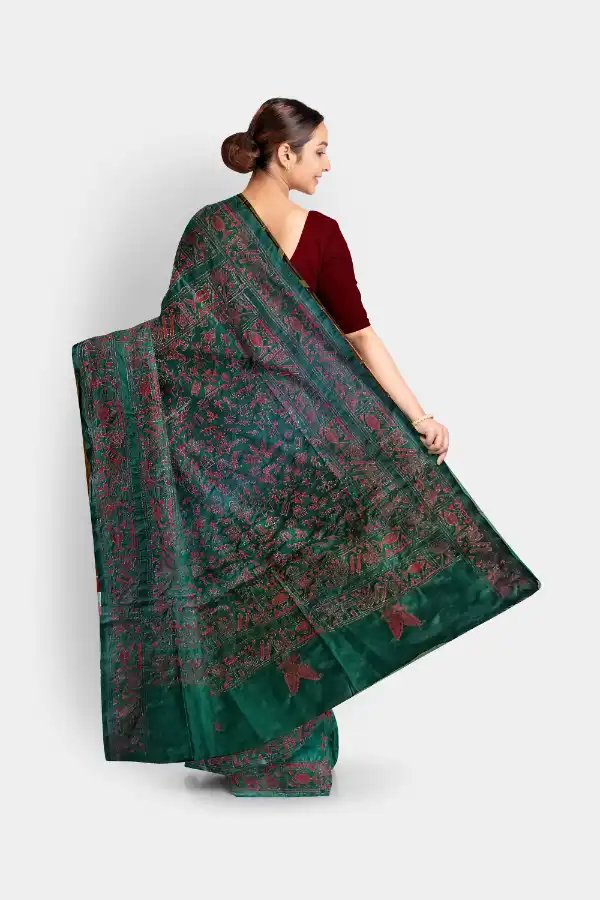 indian ethnic green saree