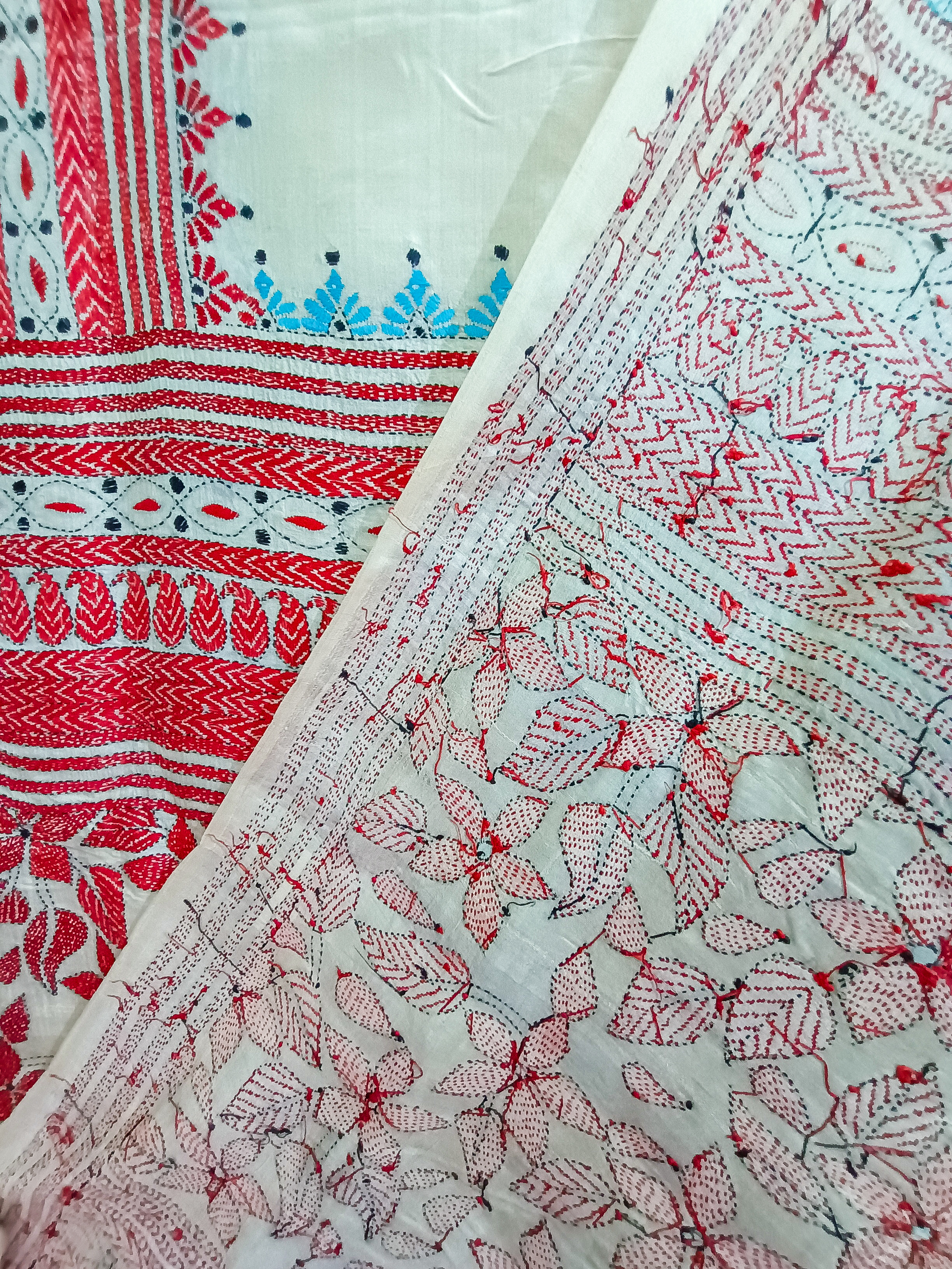 kantha stich saree