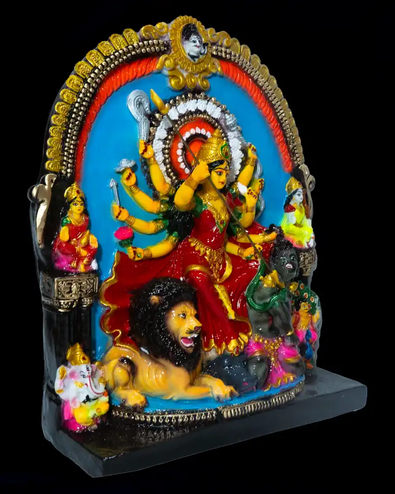 ma durga family idol