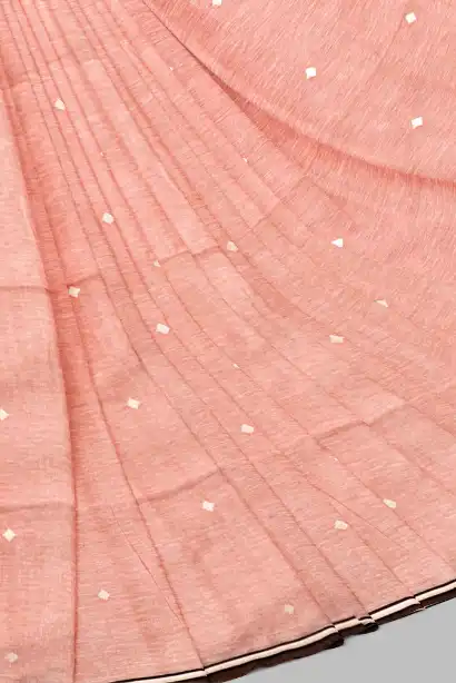 pure cotton orange sari