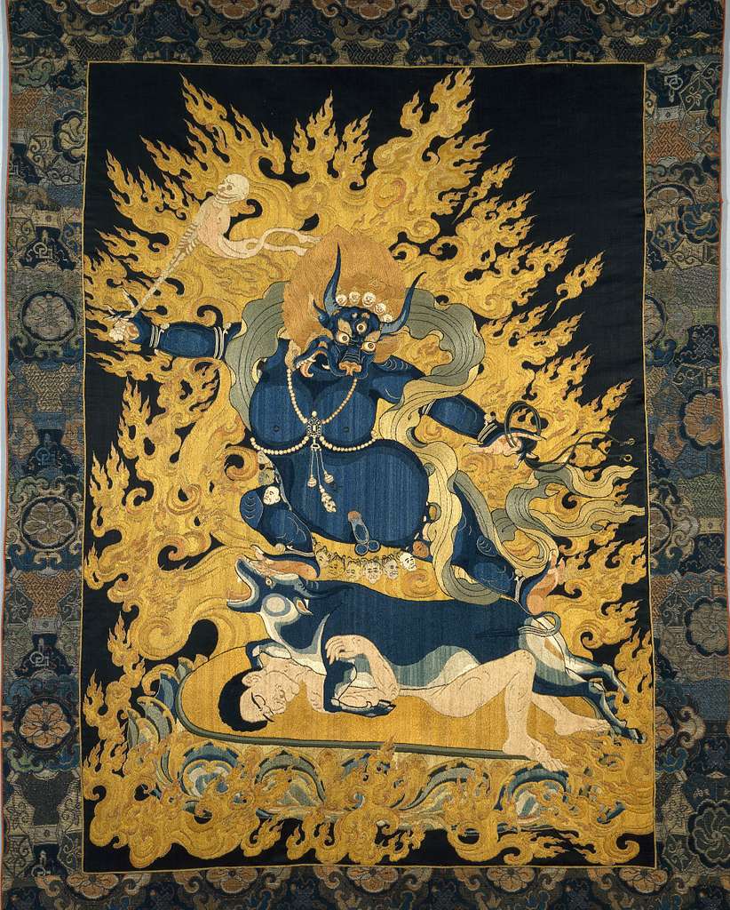yama dharmapala tibetan thangka painting